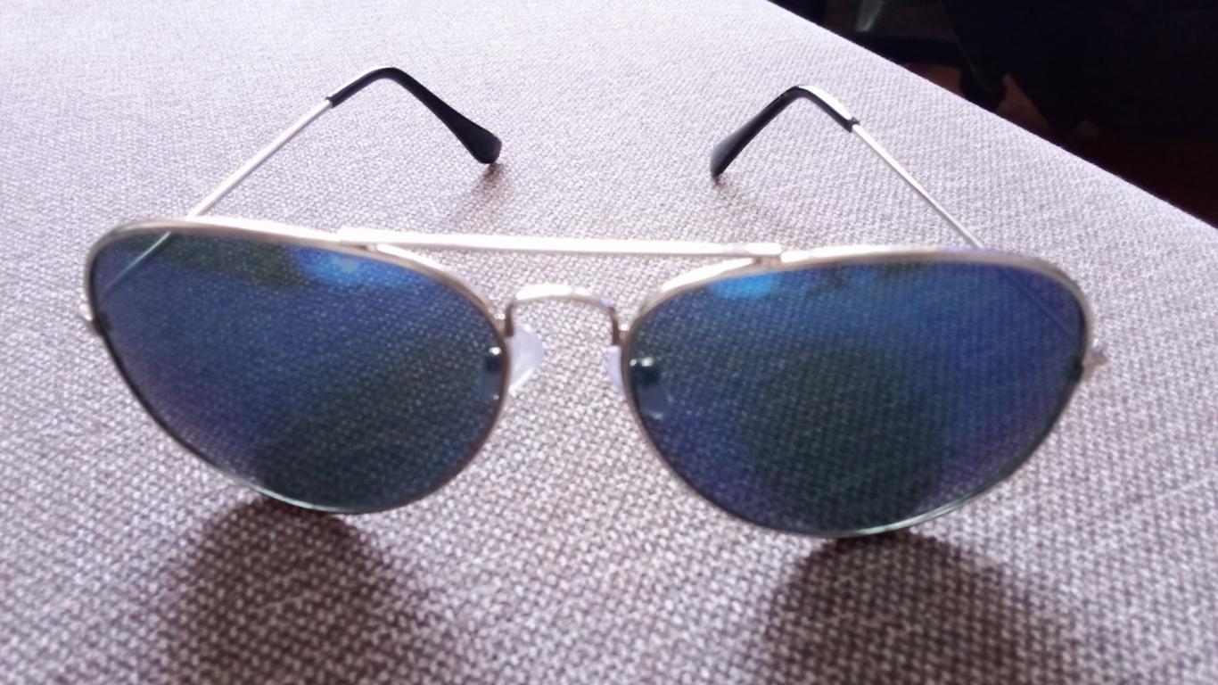 Очки солнцезащитные ( капли ) зеркальные ультрамарин ( новые ) Стильные очки 5
