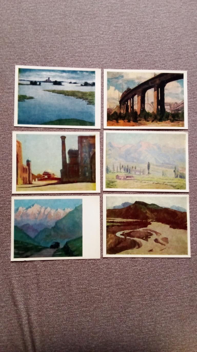 Страна моя родная (живопись) 1974 г. полный набор - 32 открытки (чистые) Мазинер 3