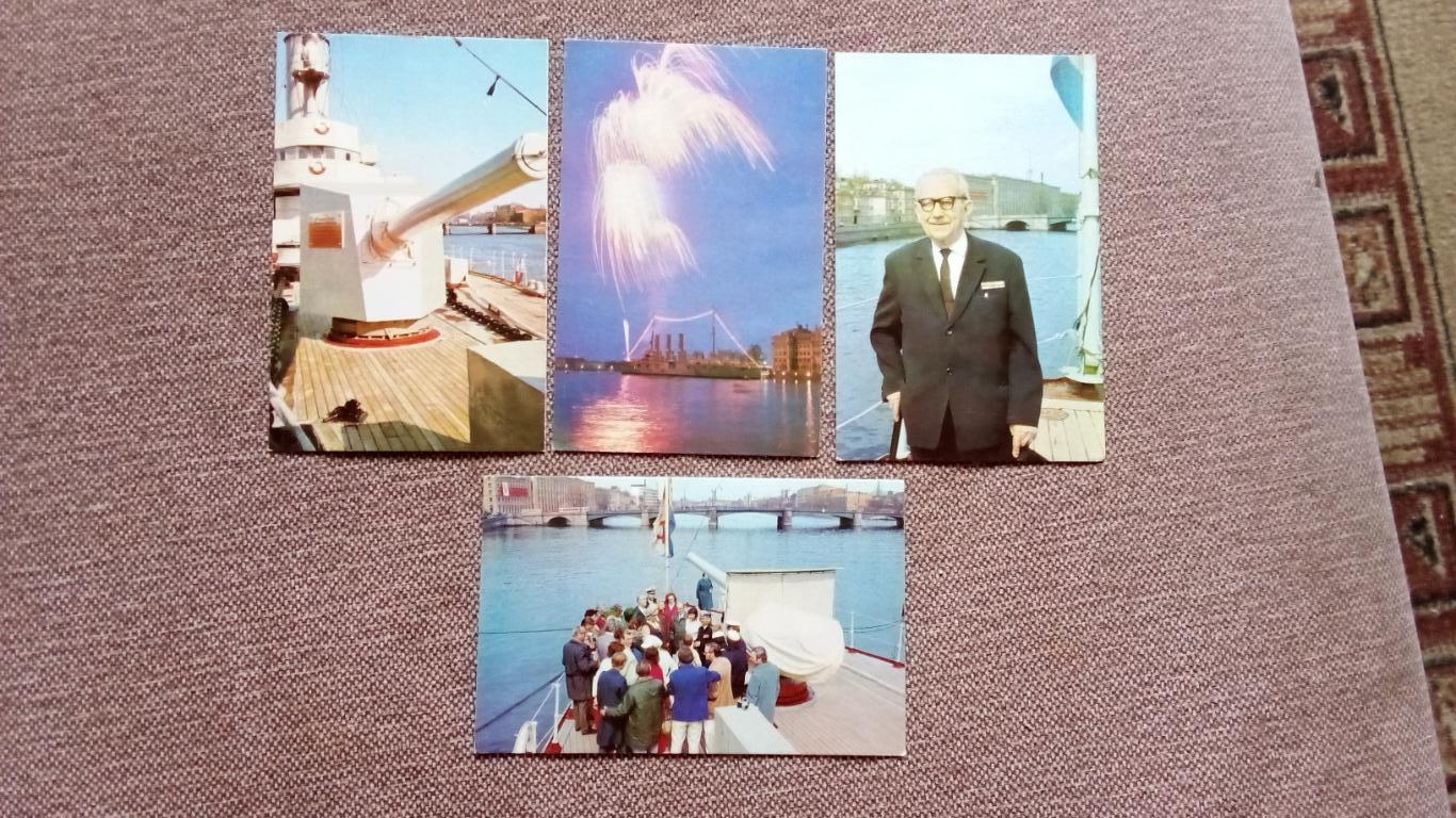 Ленинград Крейсер Аврора 1974 г. полный набор - 12 открыток (Транспорт корабль 5