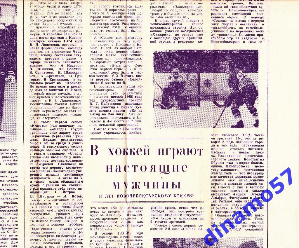 Хоккей- 15 лет Новочебоксарскому хоккею