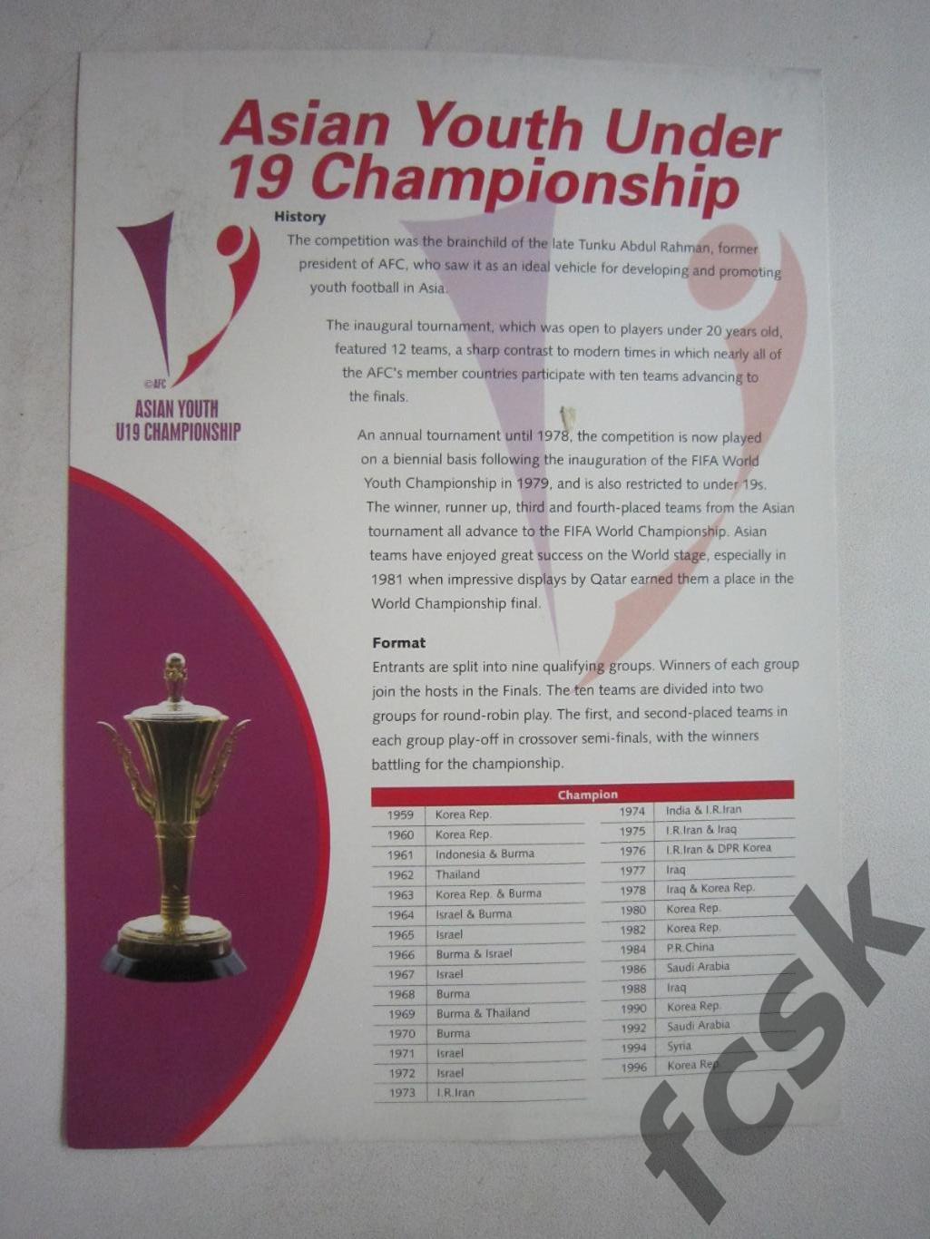 Чемпионат Азии до 19 лет Asian Youth Under 19 Championship (ф3) 1