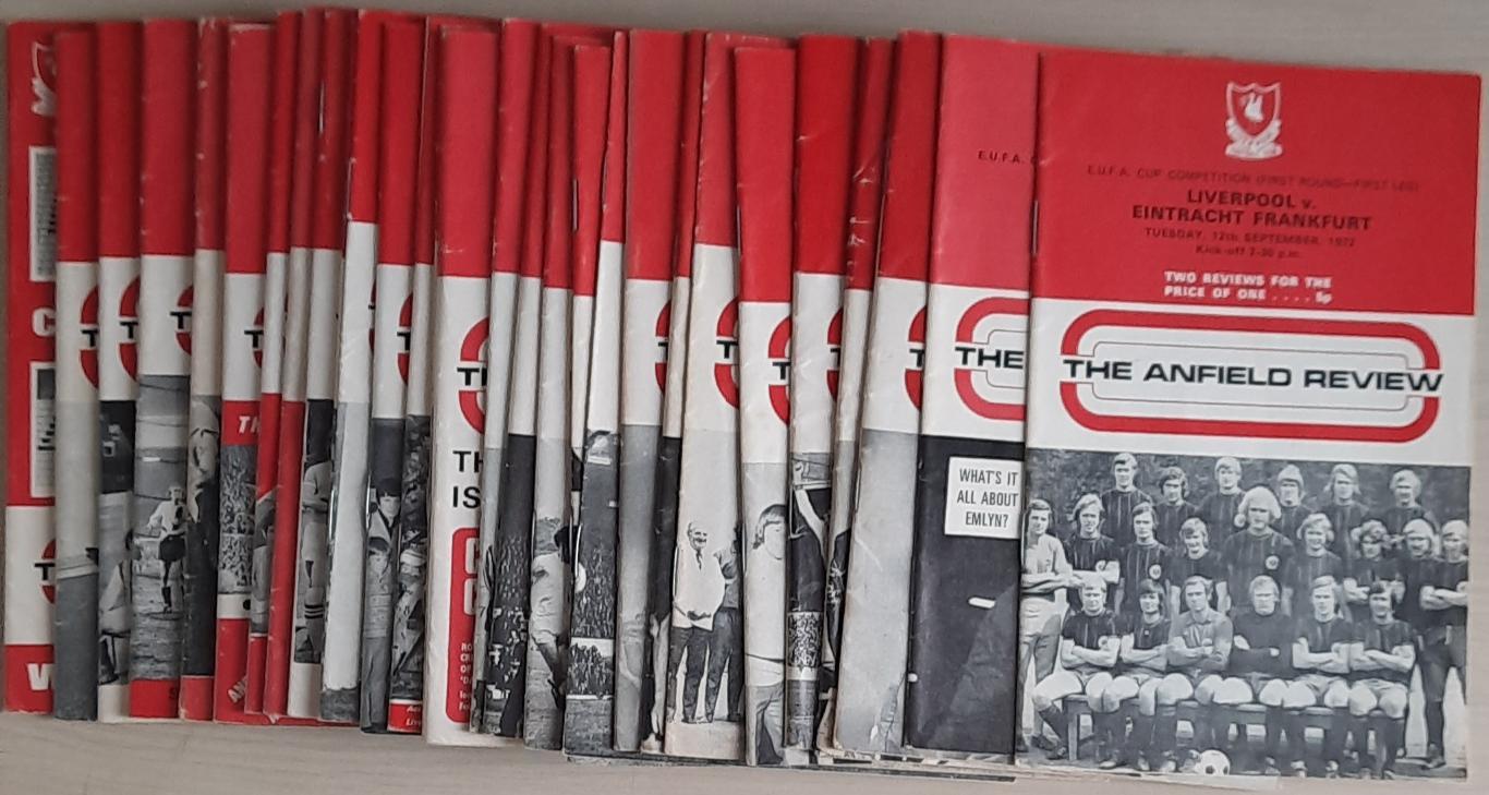 Продажа коллекции! 57 программ ФК Ливерпуль сезона 1972/73