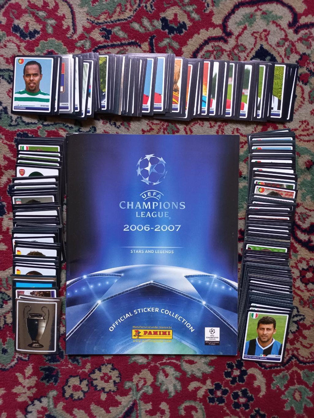 Panini. Champions League. Лига Чемпионов 2006-07. Альбом + полный сет наклеек.