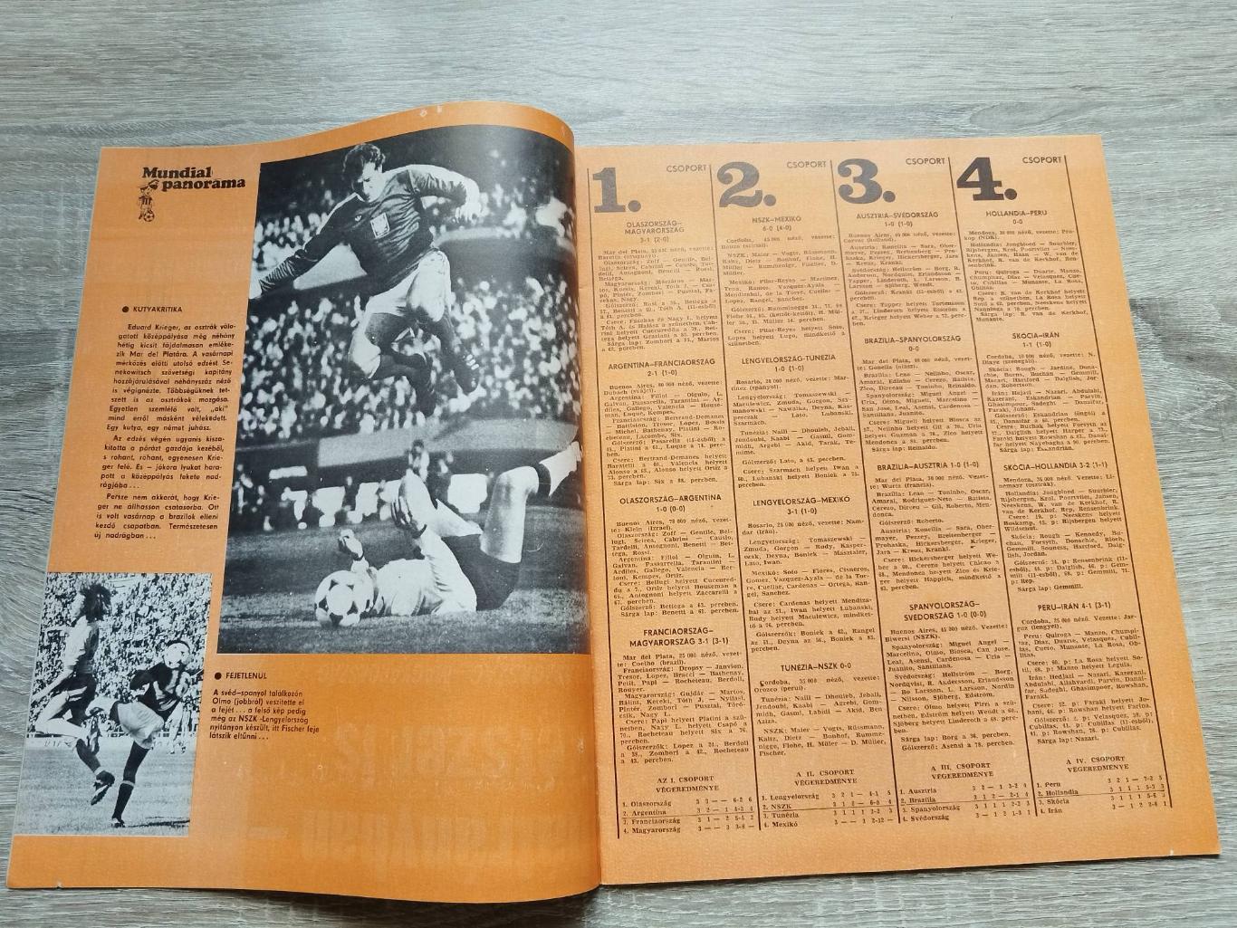 Футбол. Журнал. Kepes sport (Кепеш спорт). Чемпионат мира 1978 3