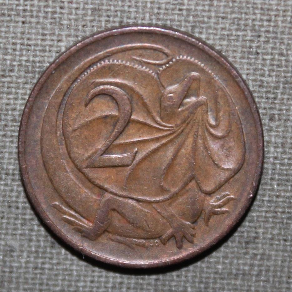2 цента Австралия 1975