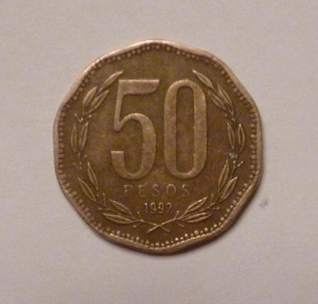 50 песо Чили 1992