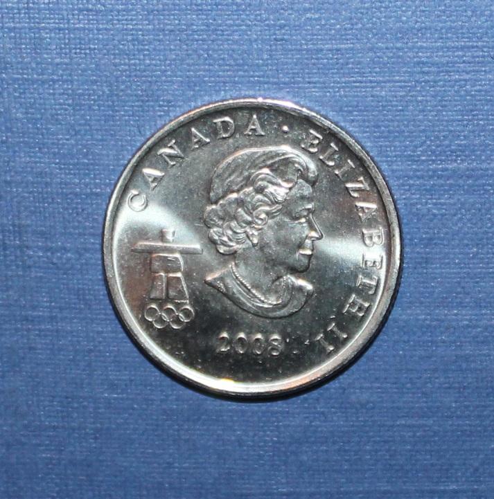 25 центов Канада 2008 (Олимпиада-2010, бобслей) 1