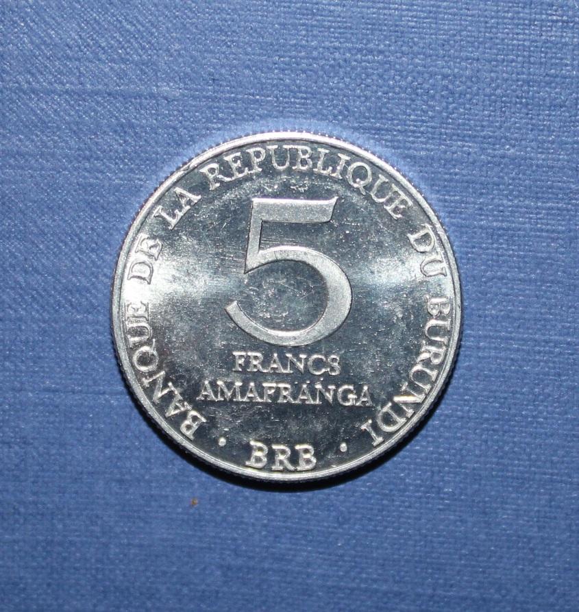 5 франков Бурунди 1980
