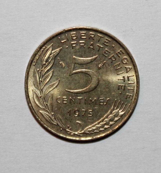 5 сантимов Франция 1975