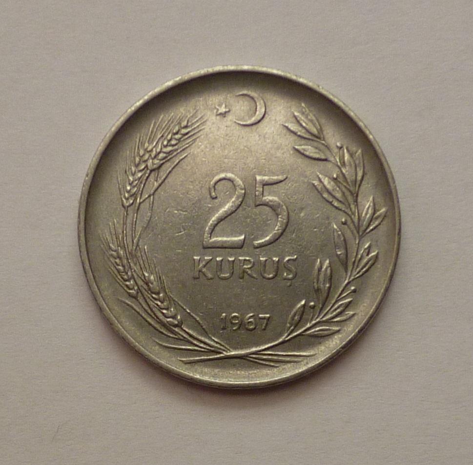 25 курушей Турция 1967