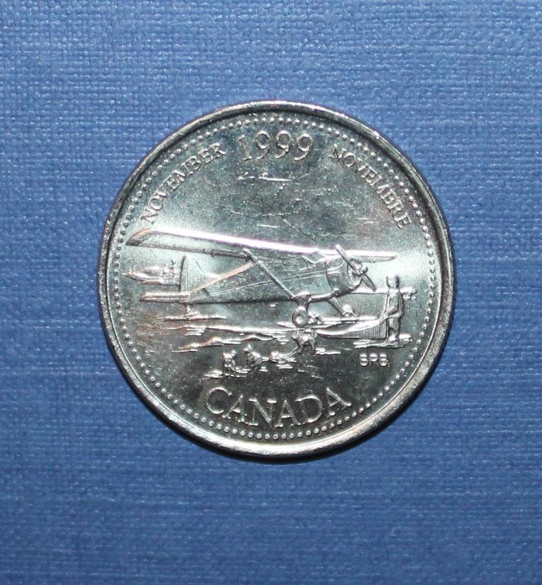 25 центов Канада 1999 ноябрь