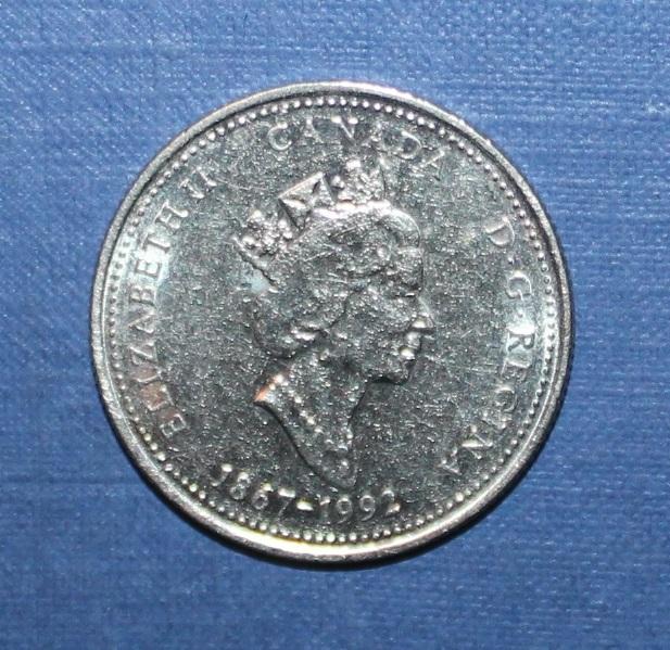 25 центов Канада 1992 Квебек 1