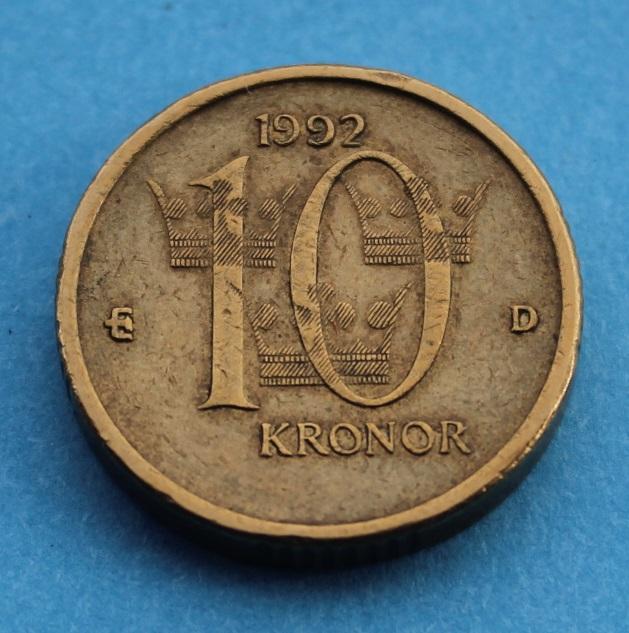 10 крон Швеция 1992