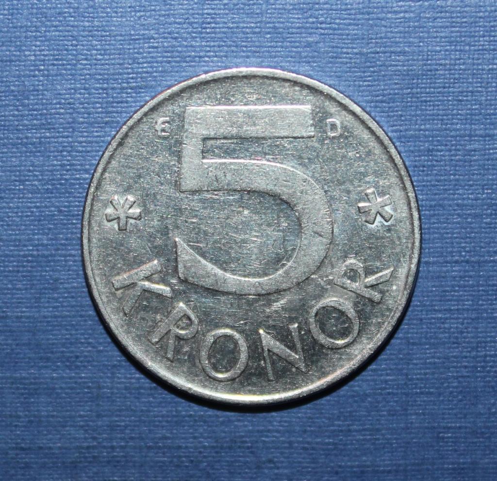 5 крон Швеция 1990 1