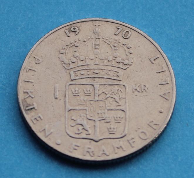 1 крона Швеция 1970