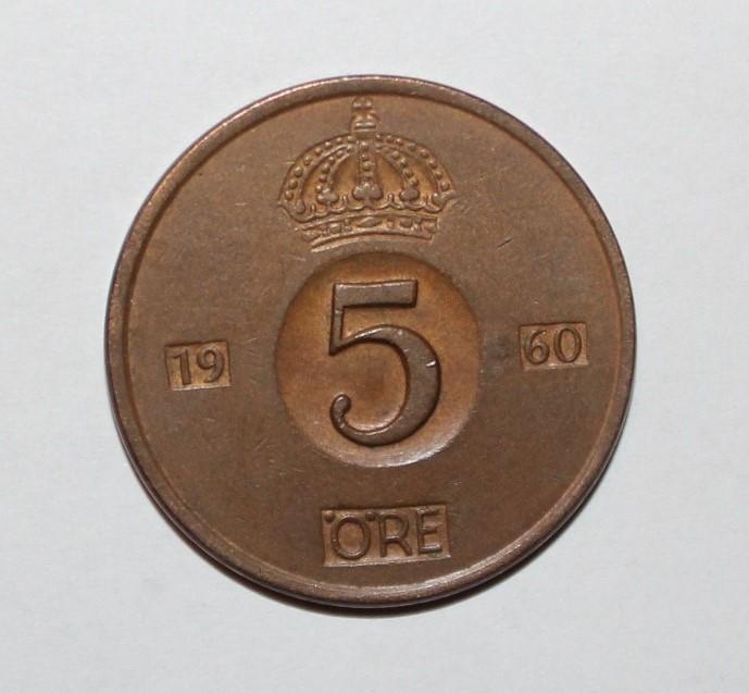 5 эре Швеция 1960