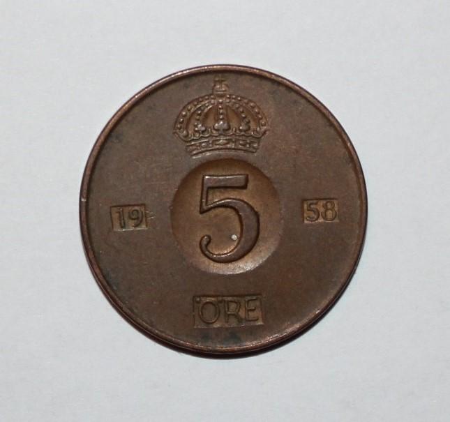 5 эре Швеция 1958