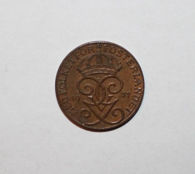 1 эре Швеция 1937 бронза