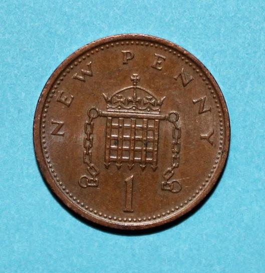 1 новый пенни Великобритания 1974