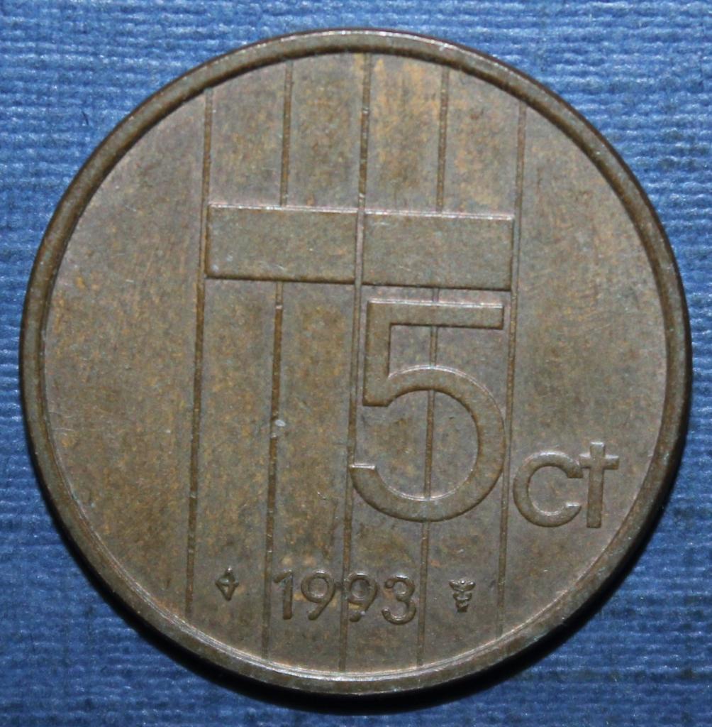 5 центов Нидерланды 1993