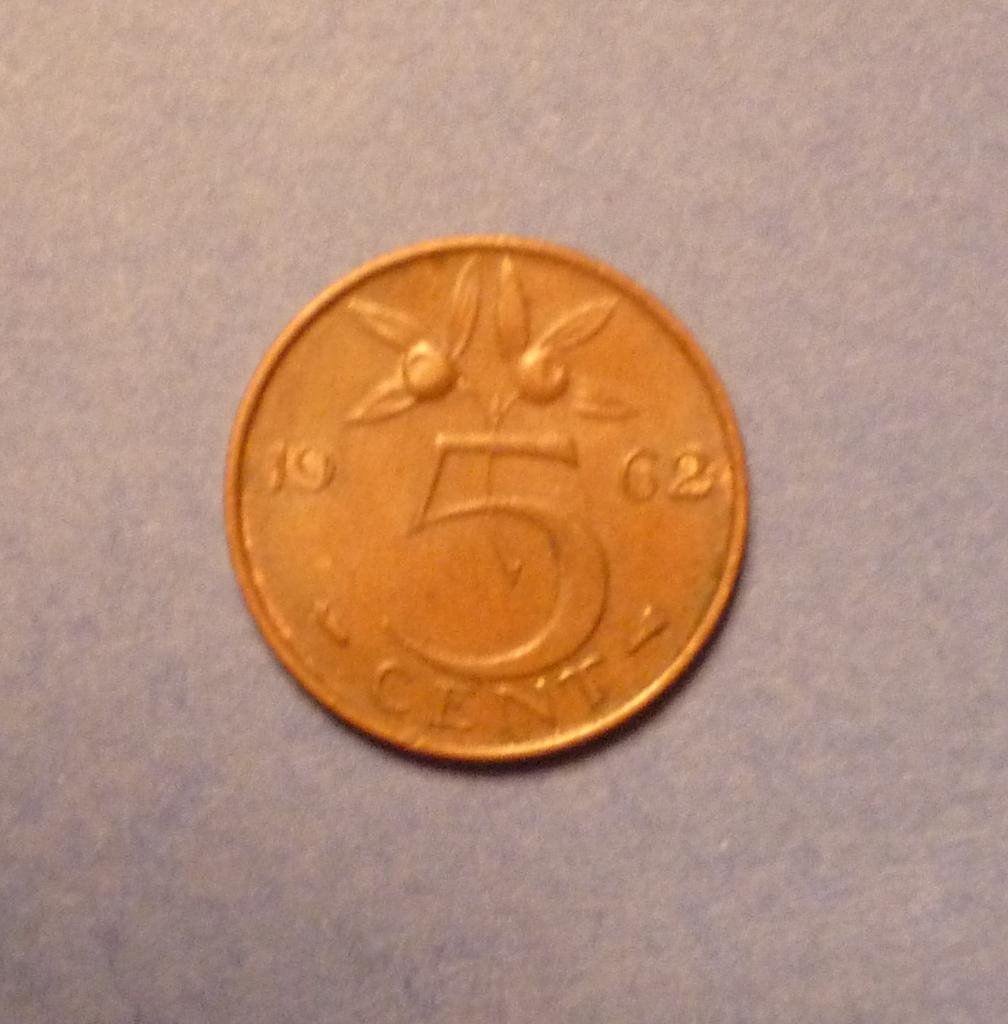5 центов Нидерланды 1962