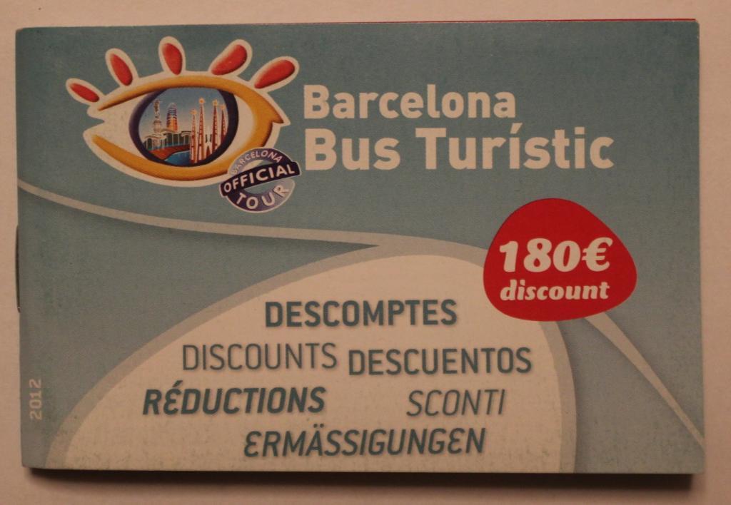 Книжка купонов на посещение достопричательностей Барселоны (2012, Испания)