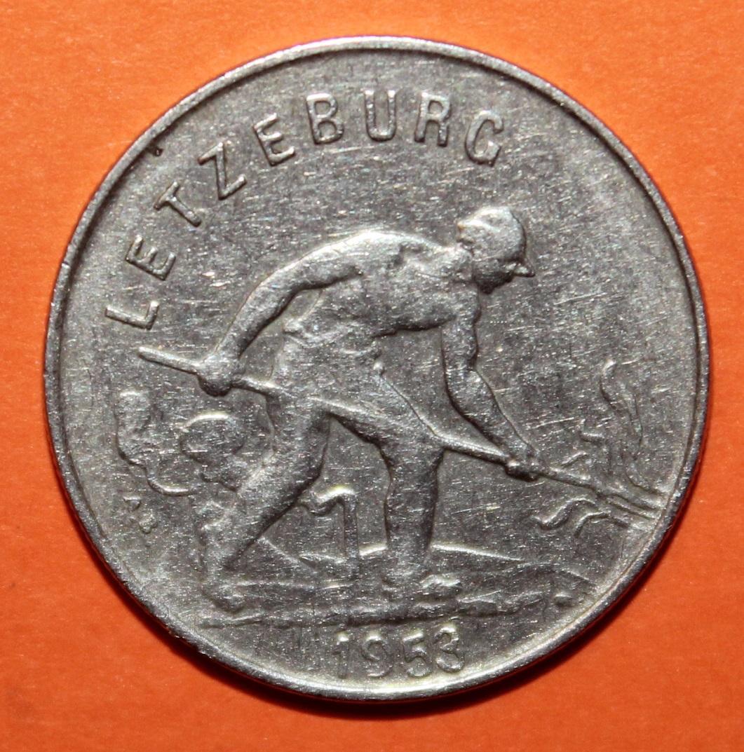 1 франк Люксембург 1953 1