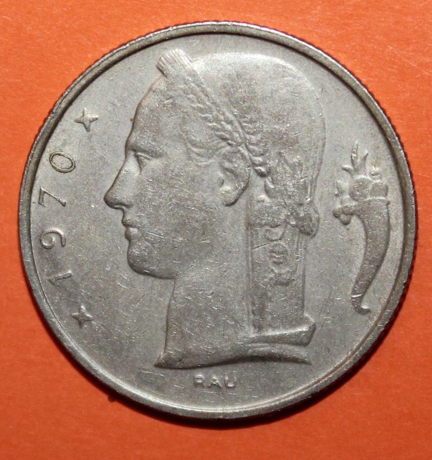 5 франков Бельгия 1970 (франц.) 1
