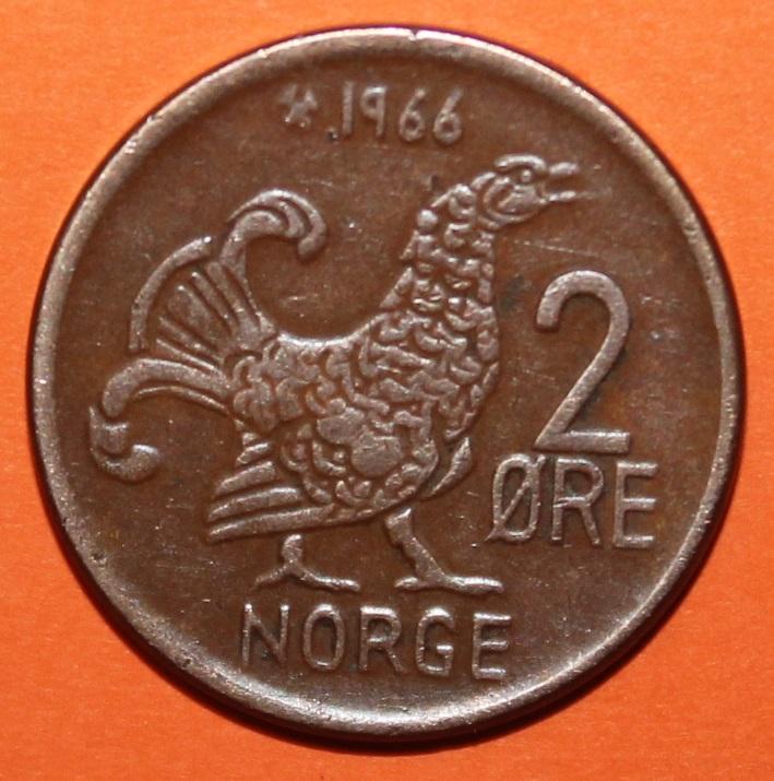 2 эре Норвегия 1966