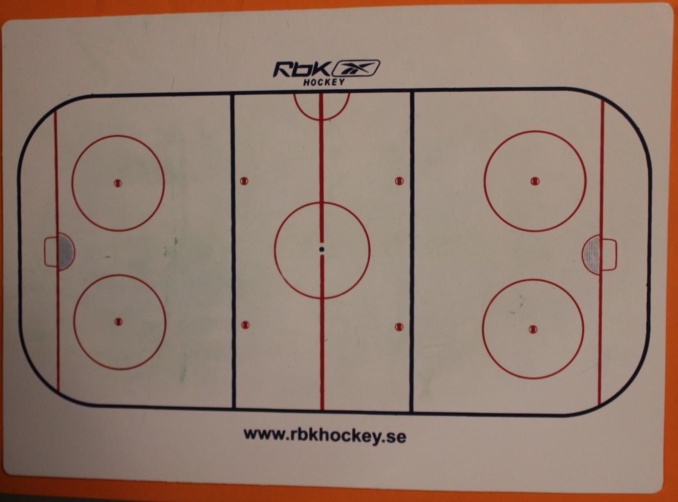 Хоккей. Пластиковая схема площадки для планшета