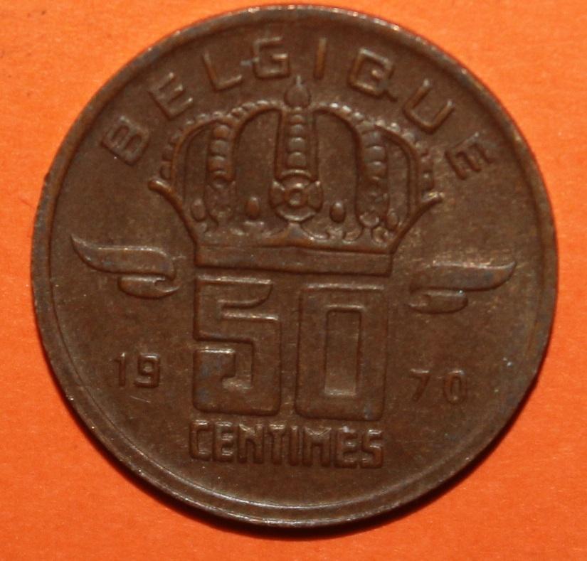 50 сантимов Бельгия 1970 (франц.)
