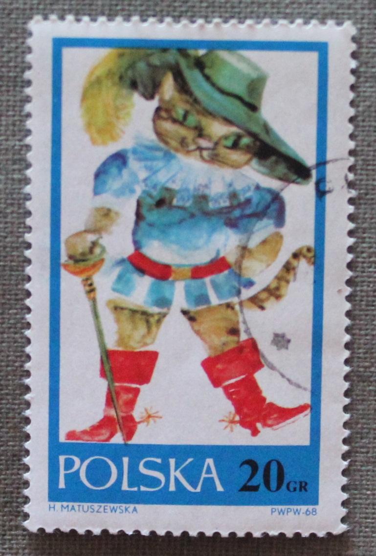 Кот в сапогах. Почта Польши 1968