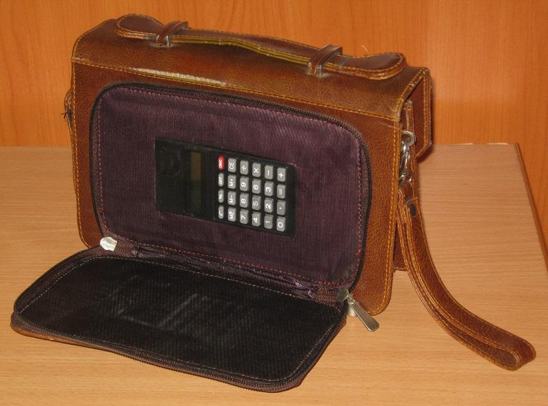 Мужская сумочка-барсетка Fanni б/у с калькулятором 5