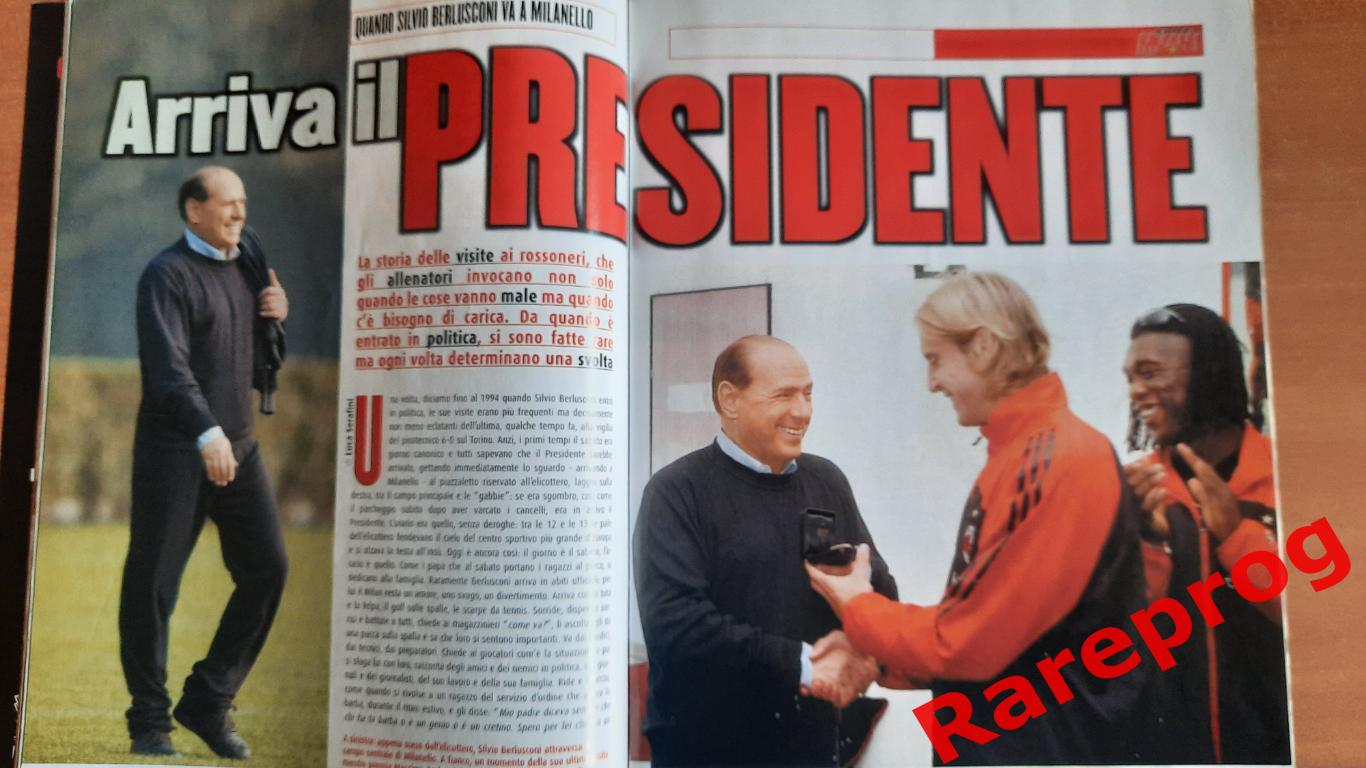 журнал Forza Milan Вперед Милан Италия № 12 2002 - Берлускони Шевченко Дида 1