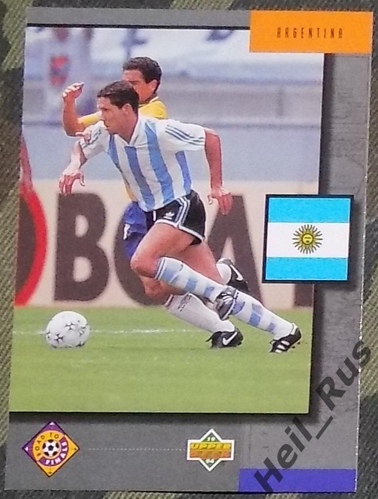 Футбол. Карточка Diego Simeone/Диего Симеоне (Аргентина), Чемпионат Мира 1994