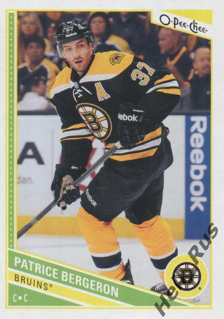 Хоккей; Карточка Patrice Bergeron/Патрис Бержерон (Boston Bruins/Бостон) НХЛ/NHL