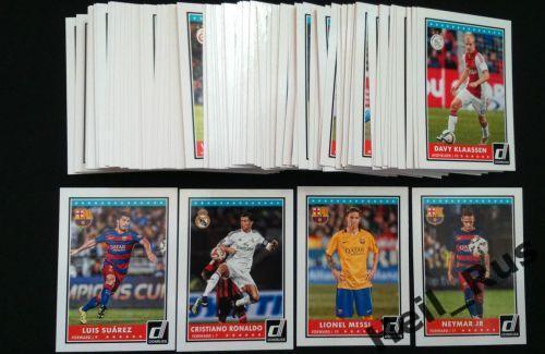Футбол. Карточки. Полный базовый сет PANINI Donruss Soccer 2015, 100 карт