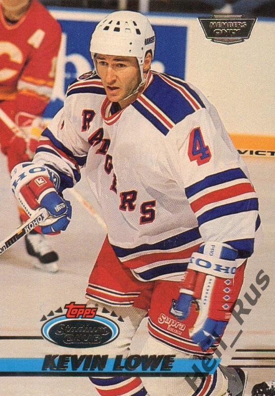 Хоккей Карточка Kevin Lowe/Кевин Лоу New York Rangers/Нью-Йорк Рейнджерс НХЛ/NHL