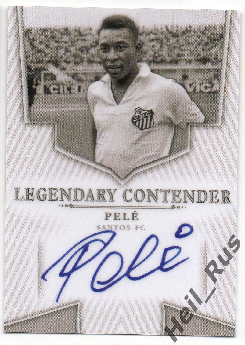 Футбол. Карточка с напечатанным автографом Pele/Пеле Santos FC/Сантос, Бразилия