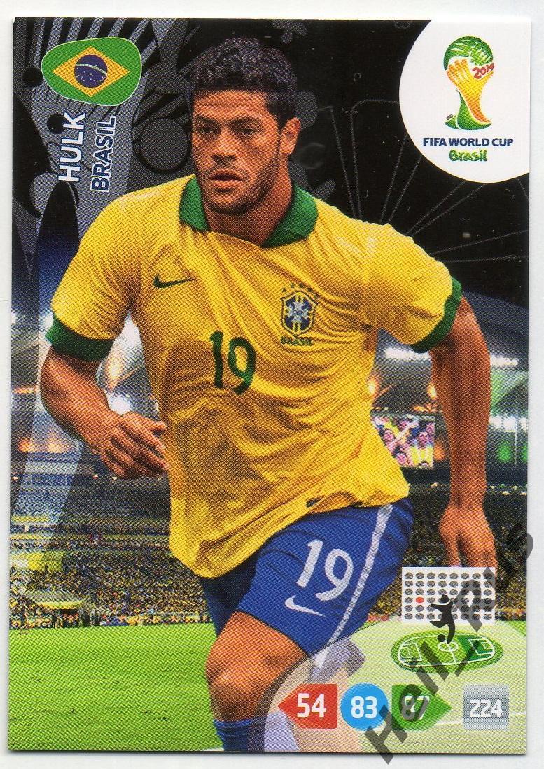 Футбол. Карточка Hulk/Халк (Бразилия, Зенит) Чемпионат Мира 2014 Panini/Панини