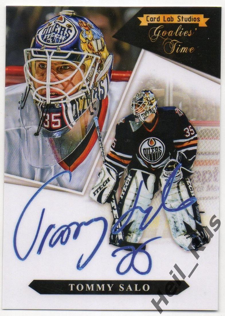 Хоккей; Карточка Tommy Salo/Томми Сало (Edmonton Oilers/Эдмонтон Ойлерз) НХЛ/NHL
