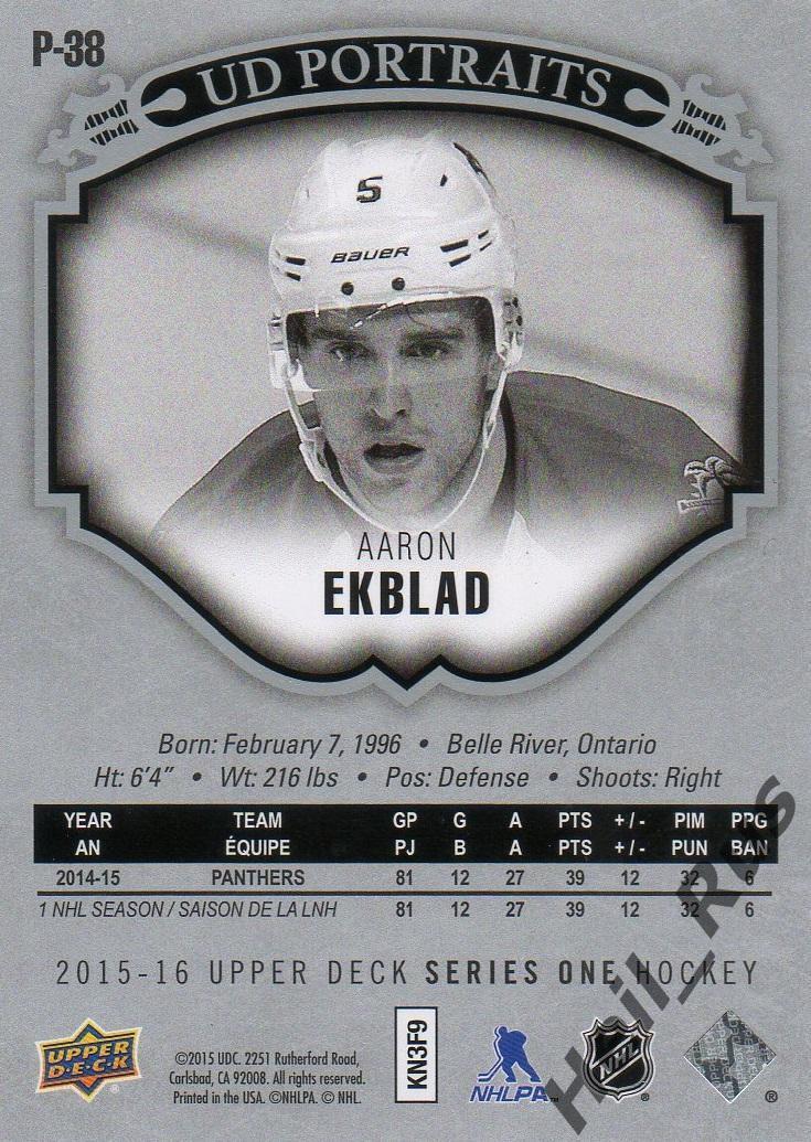 Хоккей. Карточка Aaron Ekblad/Аарон Экблад (Florida Panthers/Флорида) НХЛ/NHL 1