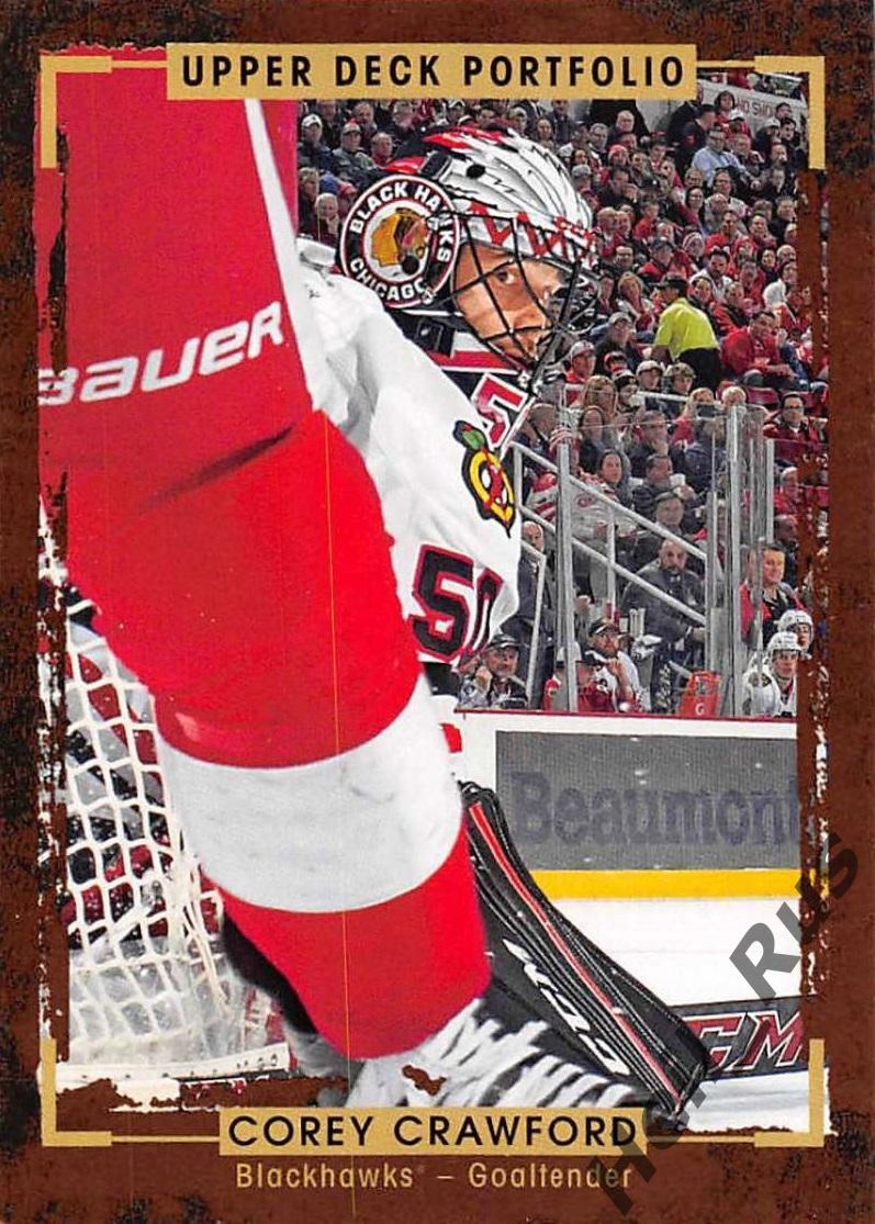 Хоккей. Карточка Corey Crawford/Кори Кроуфорд Chicago Blackhawks/Чикаго НХЛ/NHL