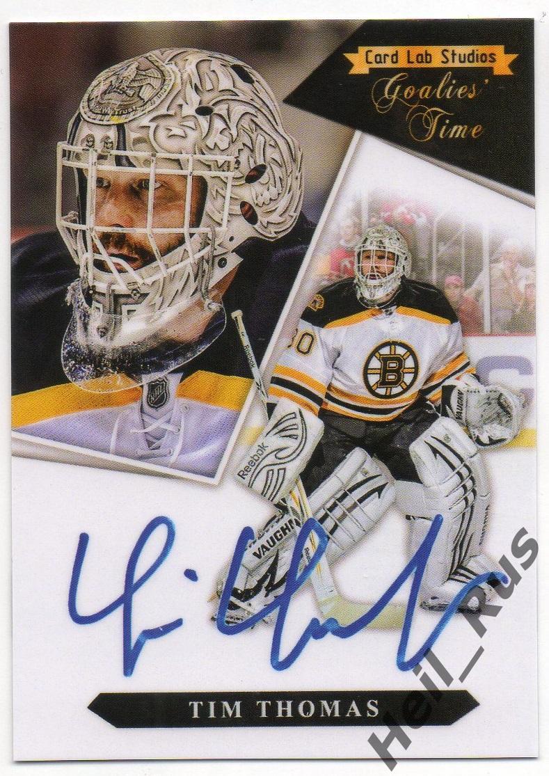 Хоккей; Карточка Tim Thomas / Тим Томас (Boston Bruins / Бостон Брюинз) НХЛ/NHL