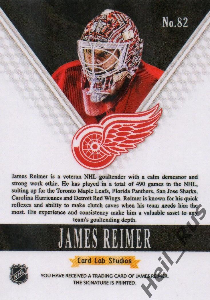 Хоккей. Карточка James Reimer/Джеймс Раймер (Detroit Red Wings/Детройт) НХЛ/NHL 1