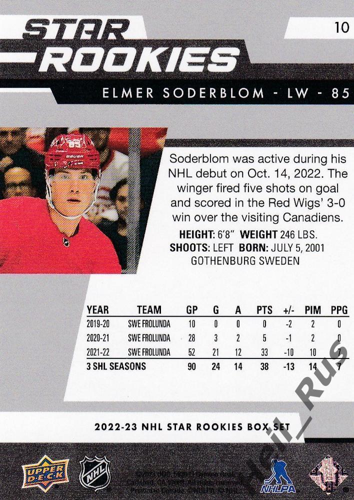 Карточка Elmer Soderblom/Элмер Седерблом (Detroit Red Wings/Детройт) НХЛ/NHL 1