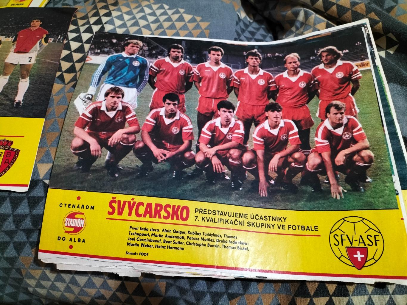 Постер из журнала Стадион.сб.Швейцария.