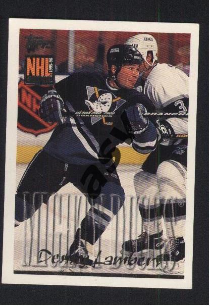 Lambert Denny/Ламбер Денни / Anaheim Ducks Topps NHL 1995-1996, Rookie, № 286.