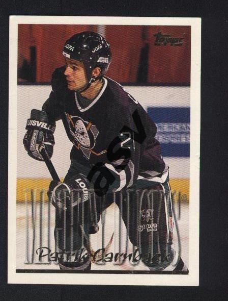 Patrik Carnback / Патрик Карнбек / Anaheim Ducks. Topps NHL 1995-1996, № 335.
