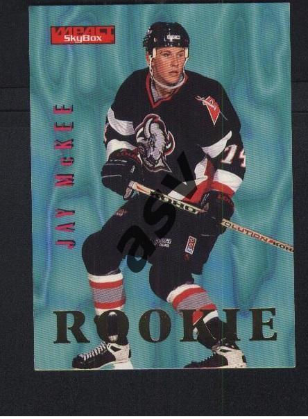 Jay McKee / Джей Макки / Buffalo Sabres. SkyBox Impact 1996-1997, Rookie, № 154